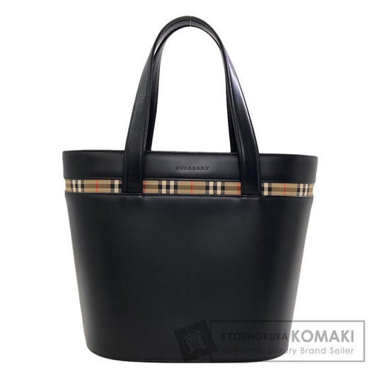 BURBERRY Burberry Check Handbag Leather Ladies [Used]