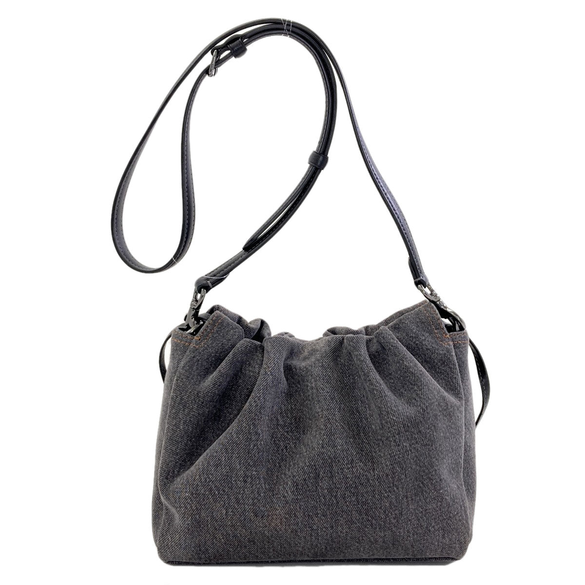 COACH CAK36 Fay Drawstring Shoulder Bag Denim Ladies [Used]