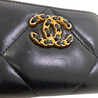 CHANEL Chanel 19 Matelasse GoldHardware coin purse Lambskin Ladies [Used]