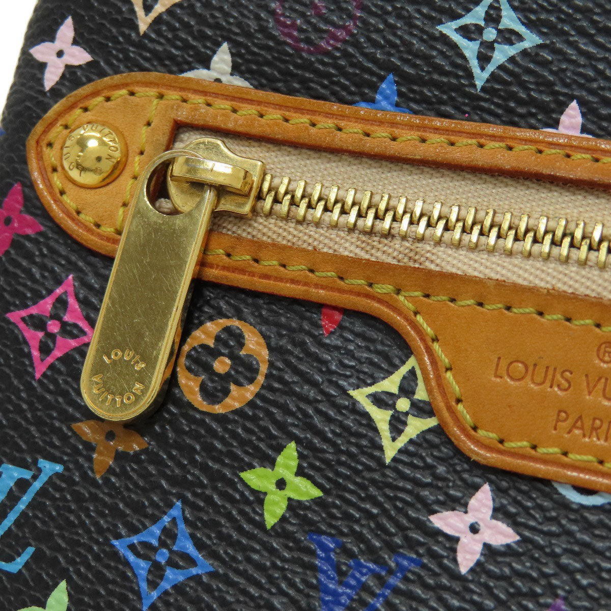 LOUIS VUITTON M60031 Pochette MM coin purse Monogram Multicolore canvas Ladies [Used]