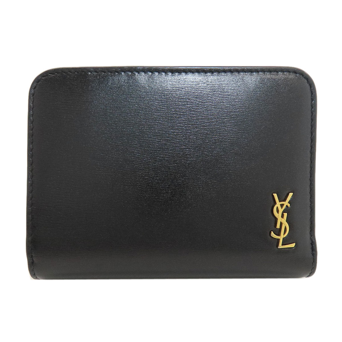 YVES SAINT LAURENT Cassandra Bifold Wallet with Coin Pocket Calf Ladies [Used]