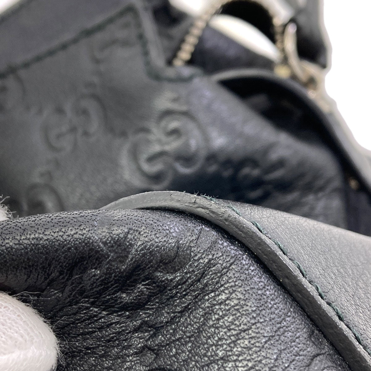GUCCI 355772 Outlet GG Signature Guccissima Bamboo 2-Way Bag Tote Bag Leather Ladies [Used]