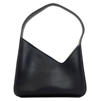 PRADA Asymmetrical Hobo One Belt Shoulder Bag Calf Ladies [Used]