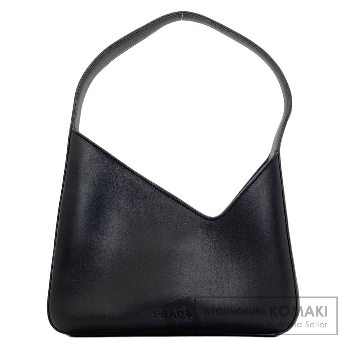 PRADA Asymmetrical Hobo One Belt Shoulder Bag Calf Ladies [Used]