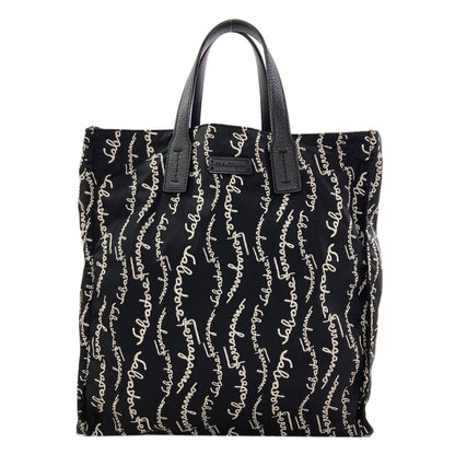 Salvatore Ferragamo logo Handbag Nylon Ladies [Used]