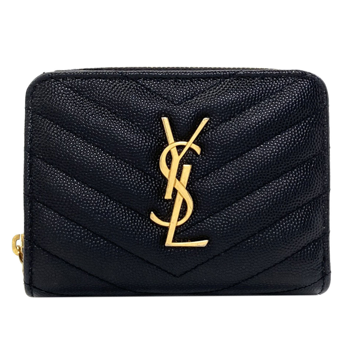 SAINT LAURENT Cassandra Bifold Wallet with Coin Pocket Leather Ladies [Used]