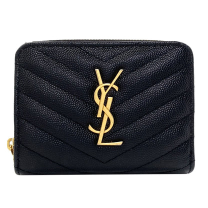 SAINT LAURENT Cassandra Bifold Wallet with Coin Pocket Leather Ladies [Used]