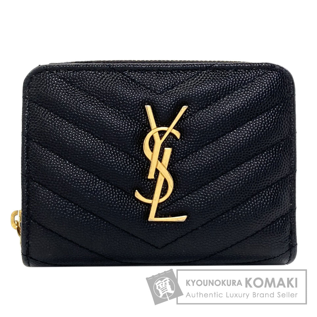 SAINT LAURENT Cassandra Bifold Wallet with Coin Pocket Leather Ladies [Used]