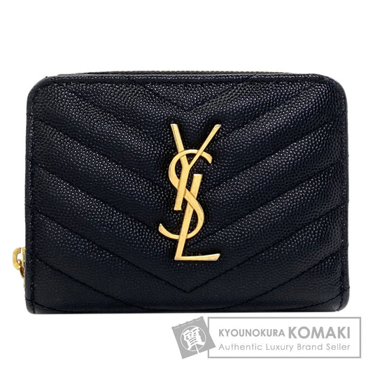 SAINT LAURENT Cassandra Bifold Wallet with Coin Pocket Leather Ladies [Used]