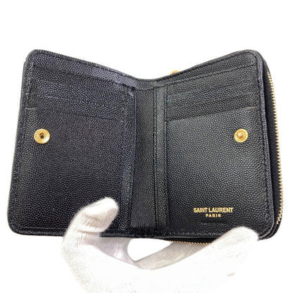 SAINT LAURENT Cassandra Bifold Wallet with Coin Pocket Leather Ladies [Used]