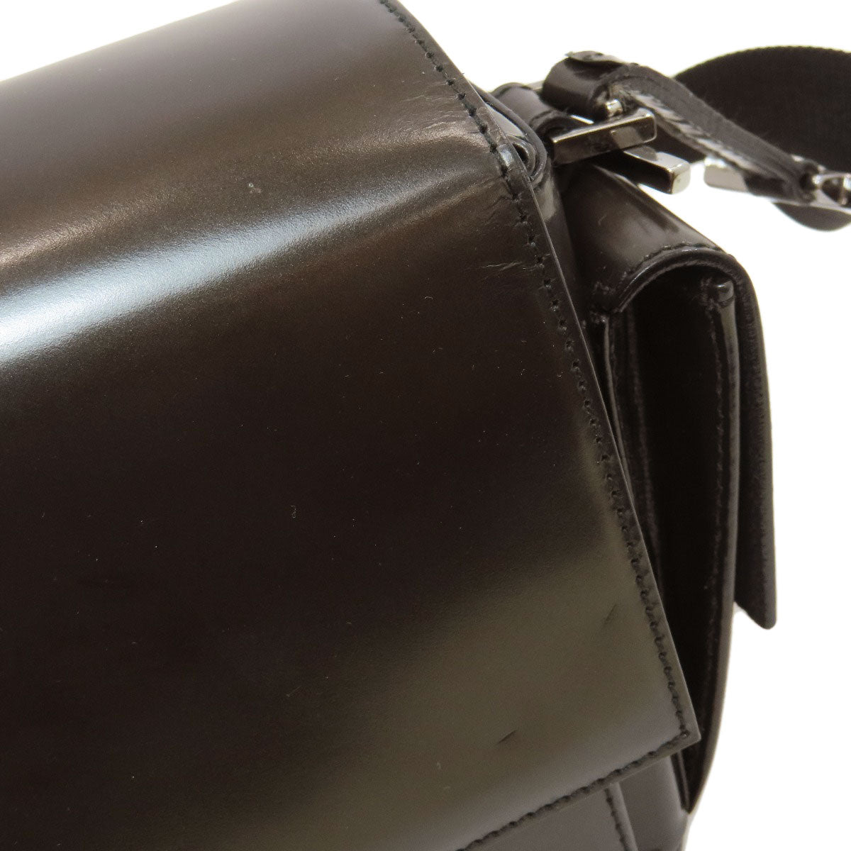 GUCCI 001-3278-002113 logo Shoulder Bag Patent leather Ladies [Used]