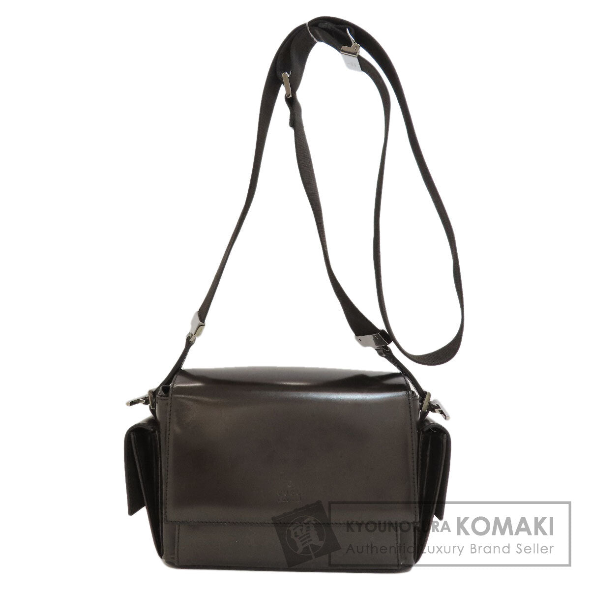 GUCCI 001-3278-002113 logo Shoulder Bag Patent leather Ladies [Used]