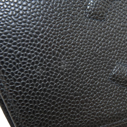 CHANEL Chain Wallet COCO Mark GoldHardware Long wallet (with coin pocket) Grained Calfskin Skin Ladies [Used]
