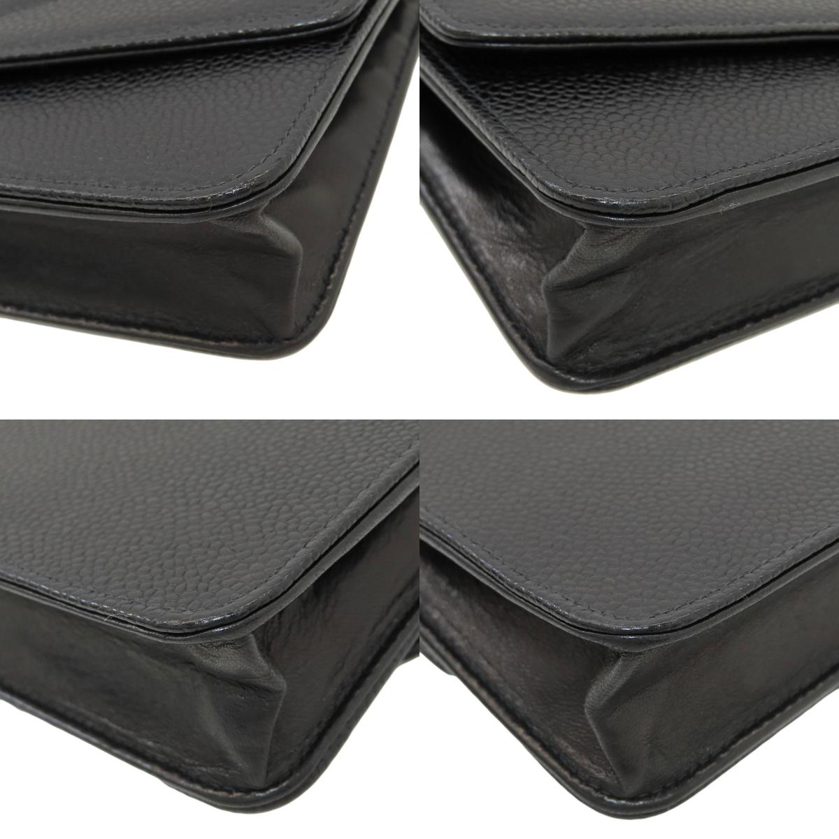 CHANEL Chain Wallet COCO Mark GoldHardware Long wallet (with coin pocket) Grained Calfskin Skin Ladies [Used]