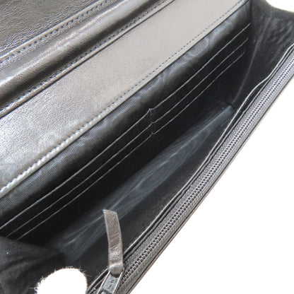 CHANEL Chain Wallet COCO Mark GoldHardware Long wallet (with coin pocket) Grained Calfskin Skin Ladies [Used]