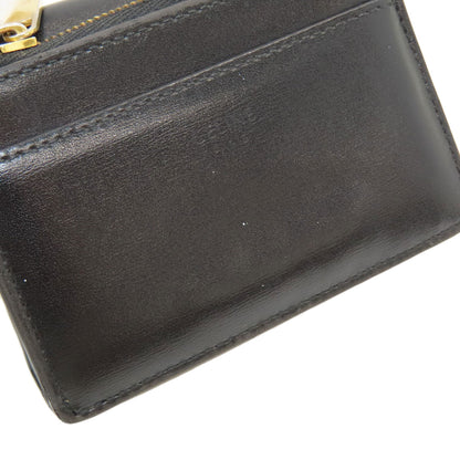 CELINE Triomphe compact wallet with coin compartment Tri-fold wallet (with Coin Pocket) Calf Ladies [Used]
