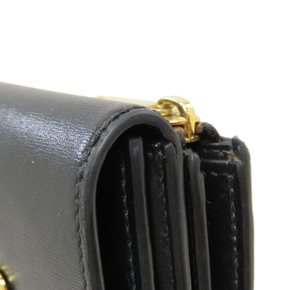 CELINE Triomphe compact wallet with coin compartment Tri-fold wallet (with Coin Pocket) Calf Ladies [Used]