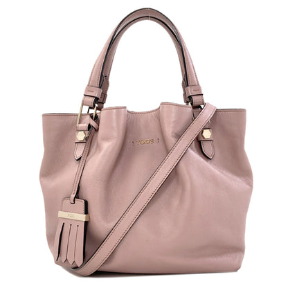 TODS Flower Bag 2WAY Handbag Leather Ladies [Used]