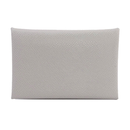 HERMES Calvi SilverHardware Card Case Epsom Ladies [Used]