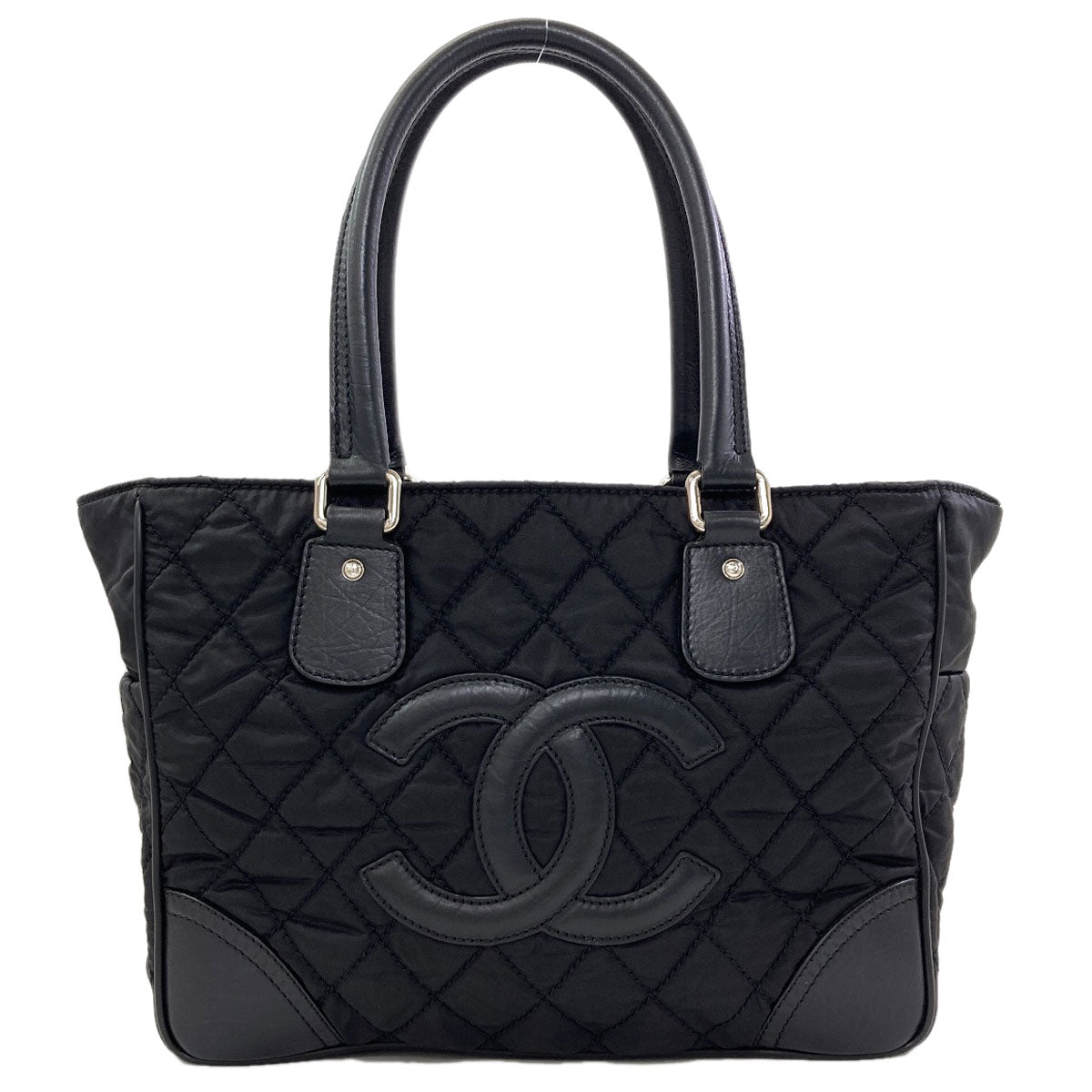 CHANEL Paris New York Line SilverHardware Tote Bag Nylon Ladies [Used]