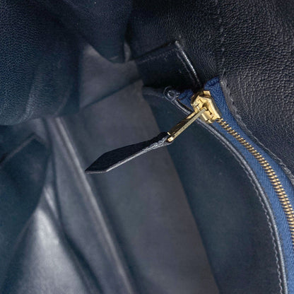 HERMES Birkin 40 Blue Indigo GoldHardware Handbag Ardennes Ladies [Used]