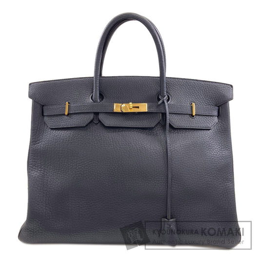 HERMES Birkin 40 Blue Indigo GoldHardware Handbag Ardennes Ladies [Used]
