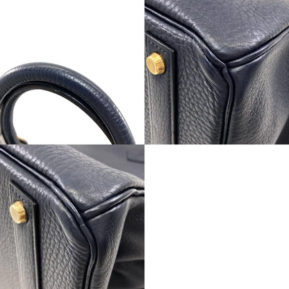 HERMES Birkin 40 Blue Indigo GoldHardware Handbag Ardennes Ladies [Used]