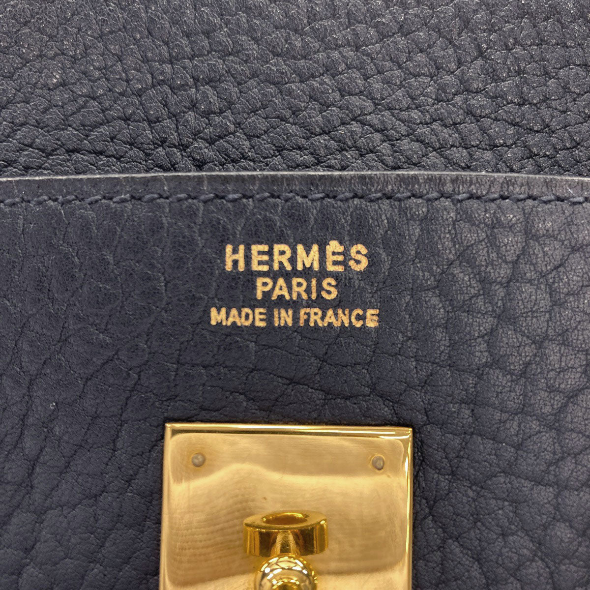 HERMES Birkin 40 Blue Indigo GoldHardware Handbag Ardennes Ladies [Used]