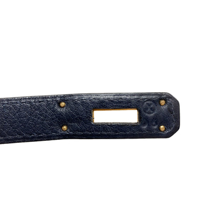 HERMES Birkin 40 Blue Indigo GoldHardware Handbag Ardennes Ladies [Used]