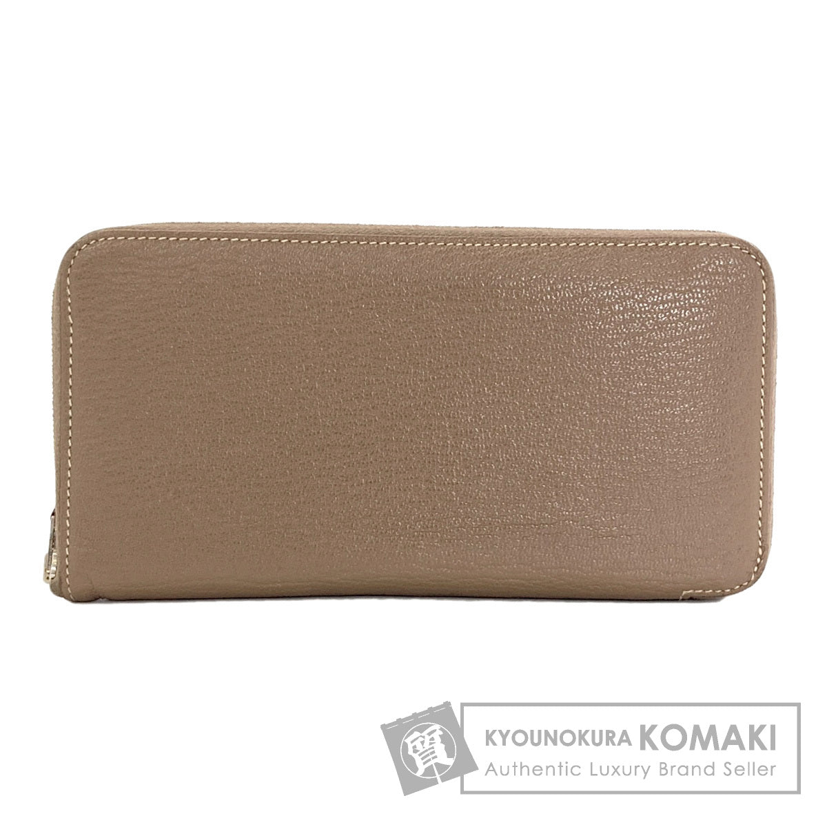 HERMES Azap Classic Long Etoupe SilverHardware Long wallet (with coin pocket) Chevre Ladies [Used]