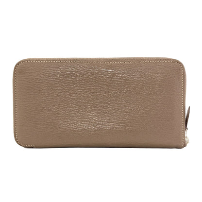 HERMES Azap Classic Long Etoupe SilverHardware Long wallet (with coin pocket) Chevre Ladies [Used]