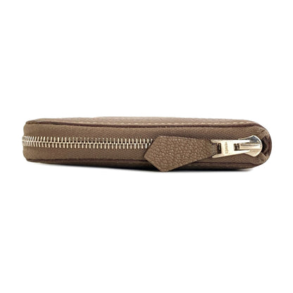 HERMES Azap Classic Long Etoupe SilverHardware Long wallet (with coin pocket) Chevre Ladies [Used]