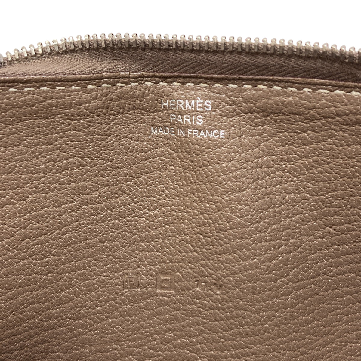 HERMES Azap Classic Long Etoupe SilverHardware Long wallet (with coin pocket) Chevre Ladies [Used]