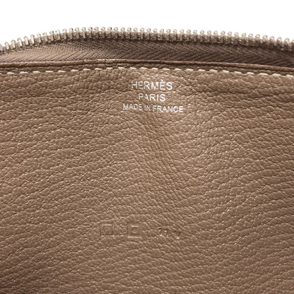 HERMES Azap Classic Long Etoupe SilverHardware Long wallet (with coin pocket) Chevre Ladies [Used]