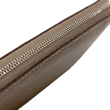 HERMES Azap Classic Long Etoupe SilverHardware Long wallet (with coin pocket) Chevre Ladies [Used]