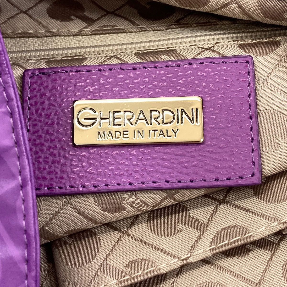 GHERARDINI one belt logo motif softy Shoulder Bag Polyester Polyurethane coatingLadies [Used]