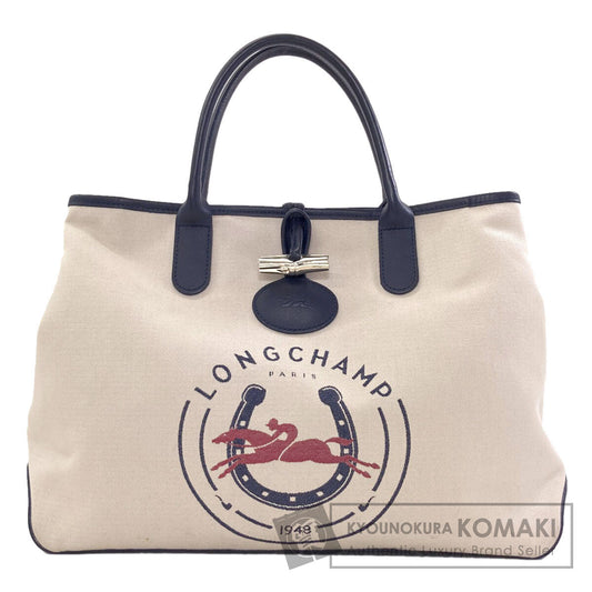 Longchamp Le Rozo Tote Bag Canvas LeatherLadies [Used]