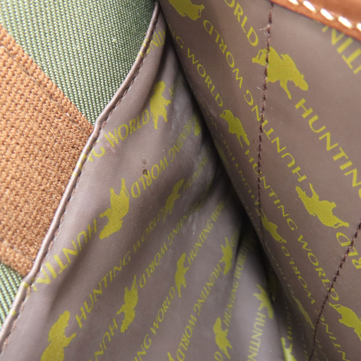 HUNTING WORLD logo Handbag Canvas Ladies [Used]