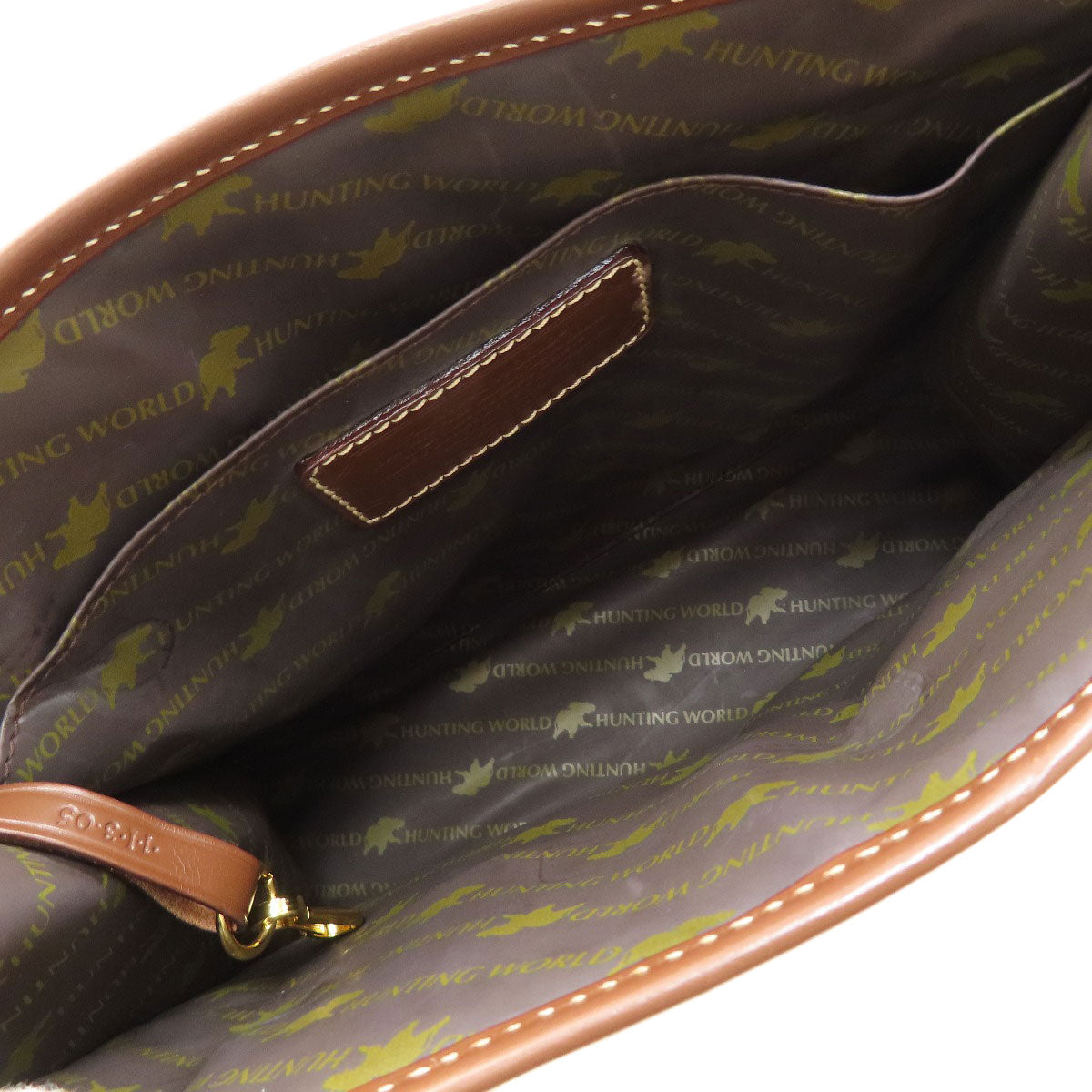HUNTING WORLD logo Handbag Canvas Ladies [Used]