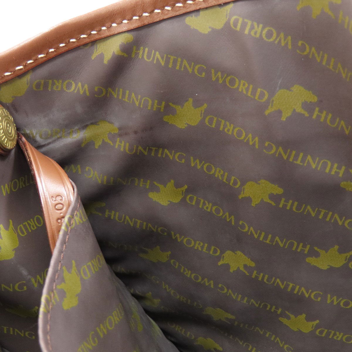 HUNTING WORLD logo Handbag Canvas Ladies [Used]