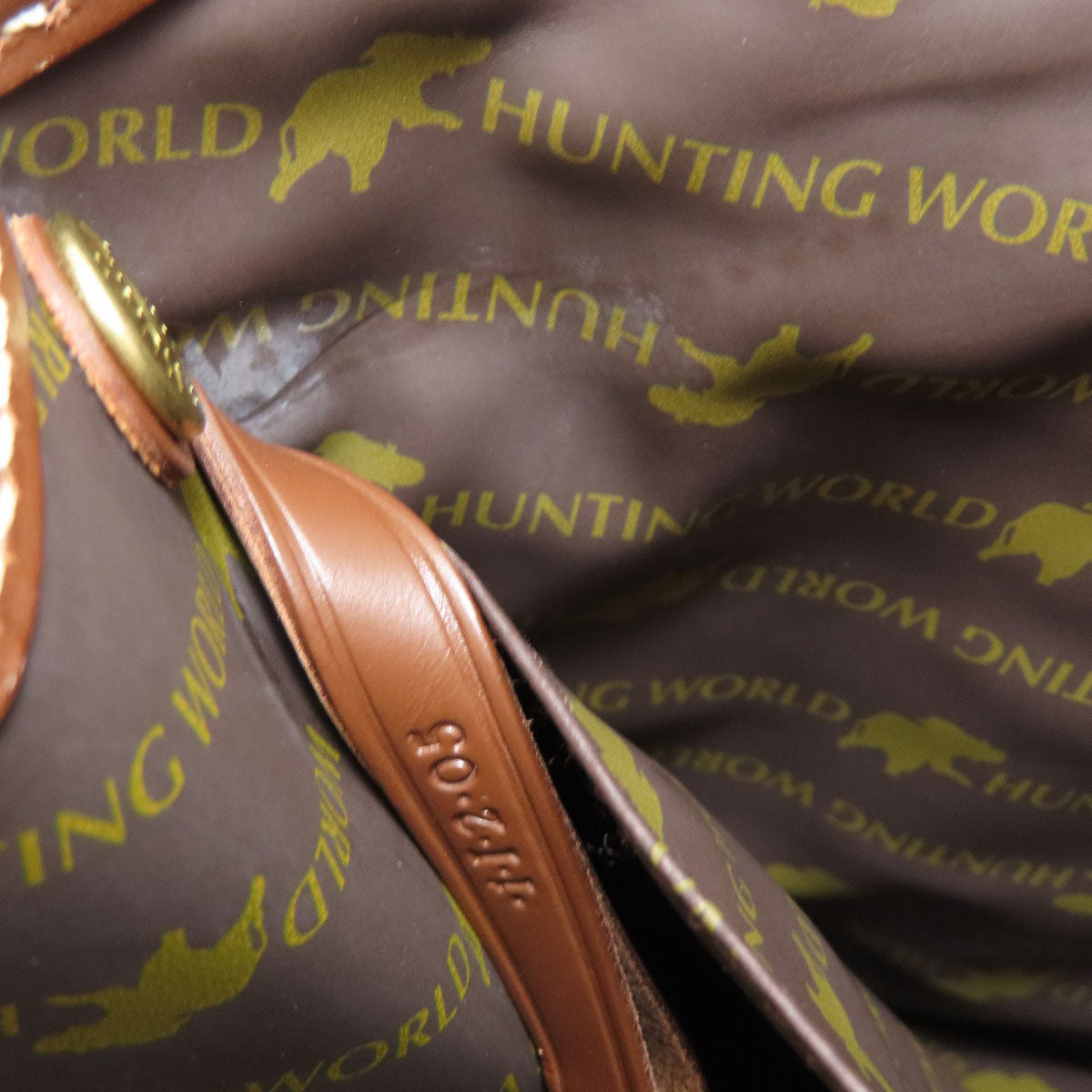 HUNTING WORLD logo Handbag Canvas Ladies [Used]