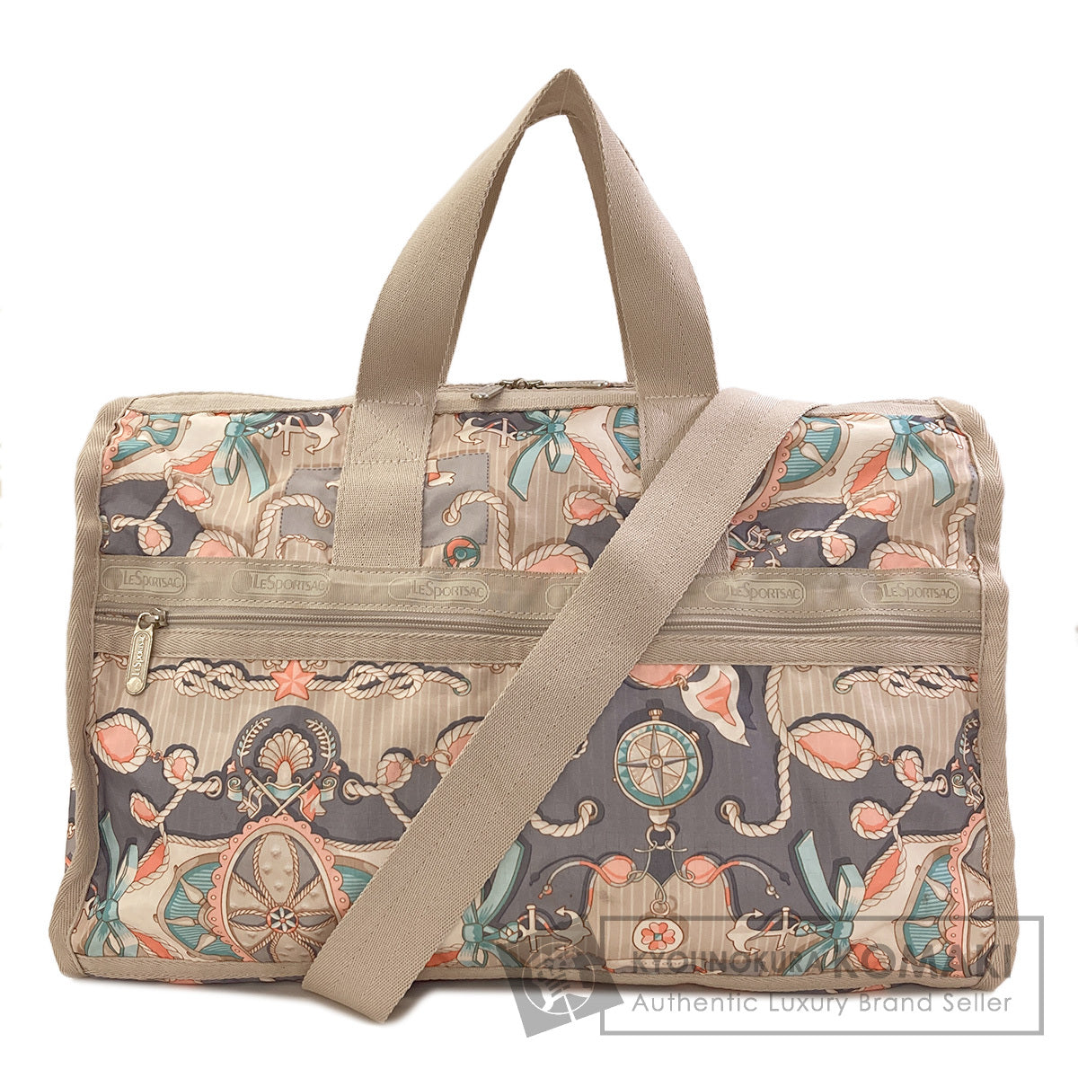 LeSportsac Ribbon, Compass, Anchor (2-way design) Boston bag Nylon Ladies [Used]
