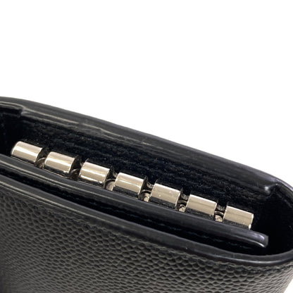 SAINT LAURENT logo key holder Leather Ladies [Used]
