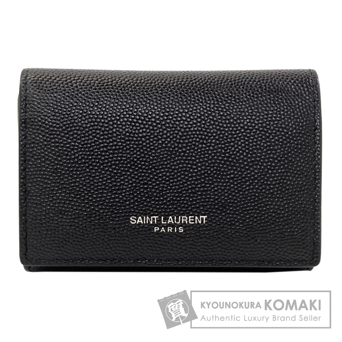 SAINT LAURENT logo key holder Leather Ladies [Used]