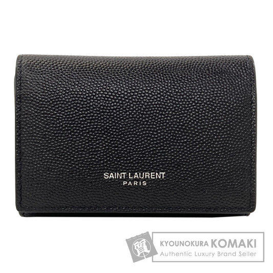 SAINT LAURENT logo key holder Leather Ladies [Used]