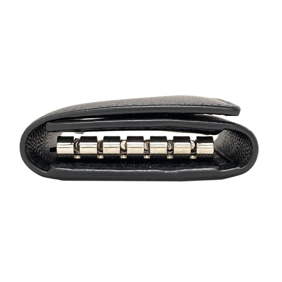 SAINT LAURENT logo key holder Leather Ladies [Used]