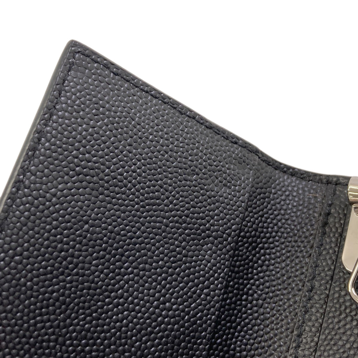 SAINT LAURENT logo key holder Leather Ladies [Used]