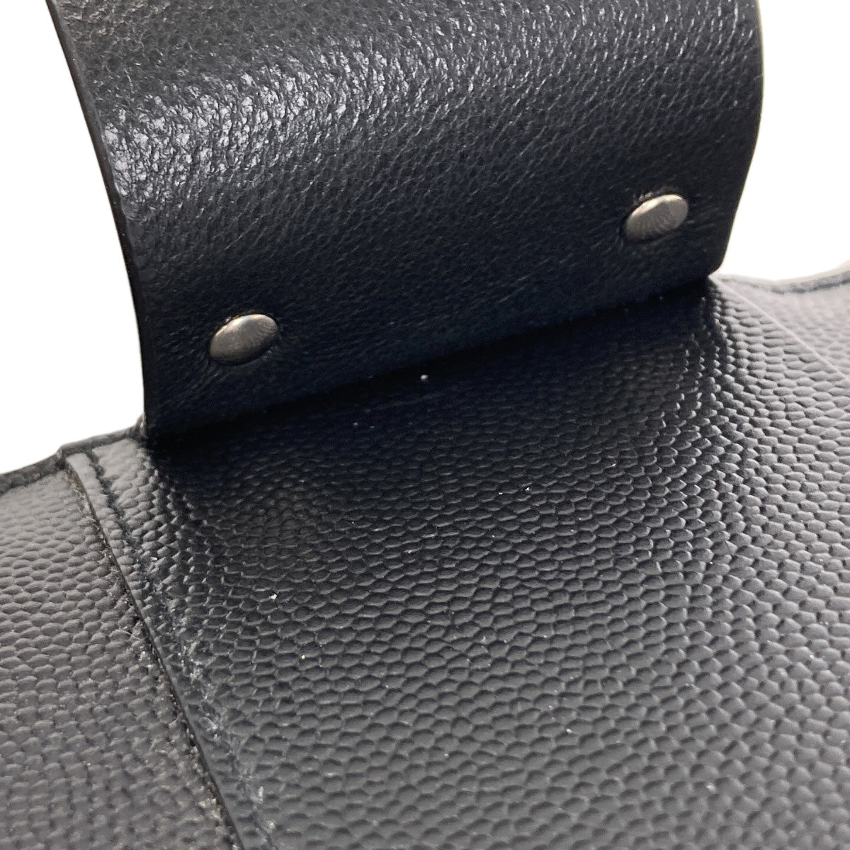 SAINT LAURENT logo key holder Leather Ladies [Used]