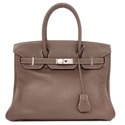 HERMES Birkin 30 Etoupe SilverHardware Handbag Togo Ladies [Used]
