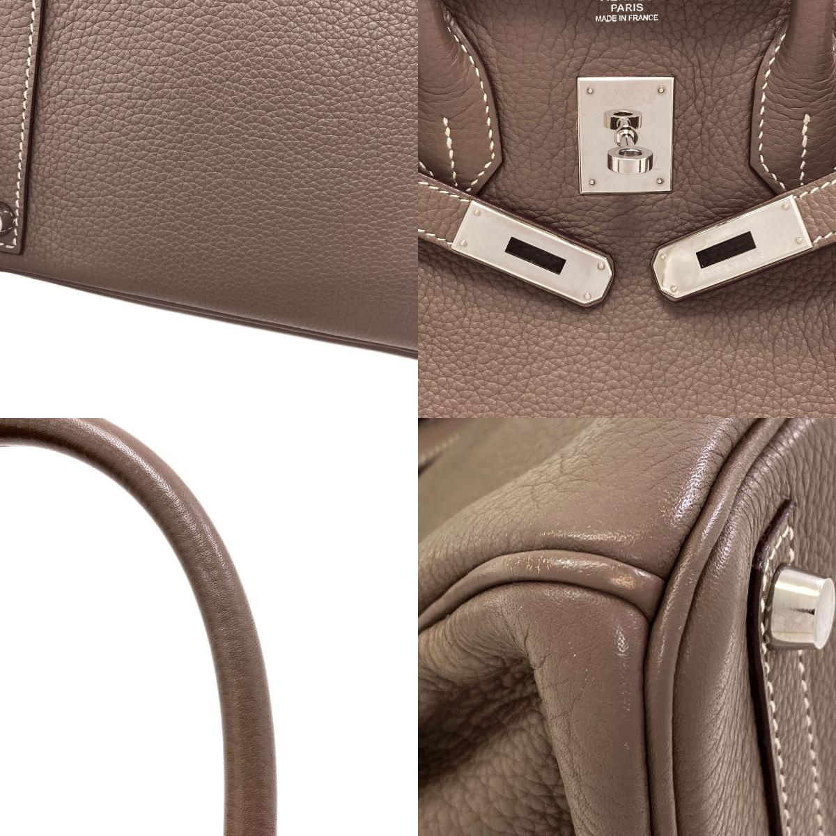 HERMES Birkin 30 Etoupe SilverHardware Handbag Togo Ladies [Used]